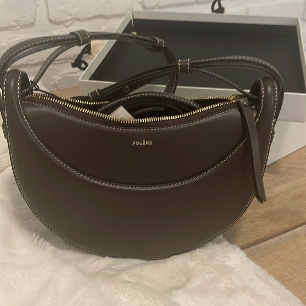Polene NWT Numero Dix in Smooth Ebony Leather